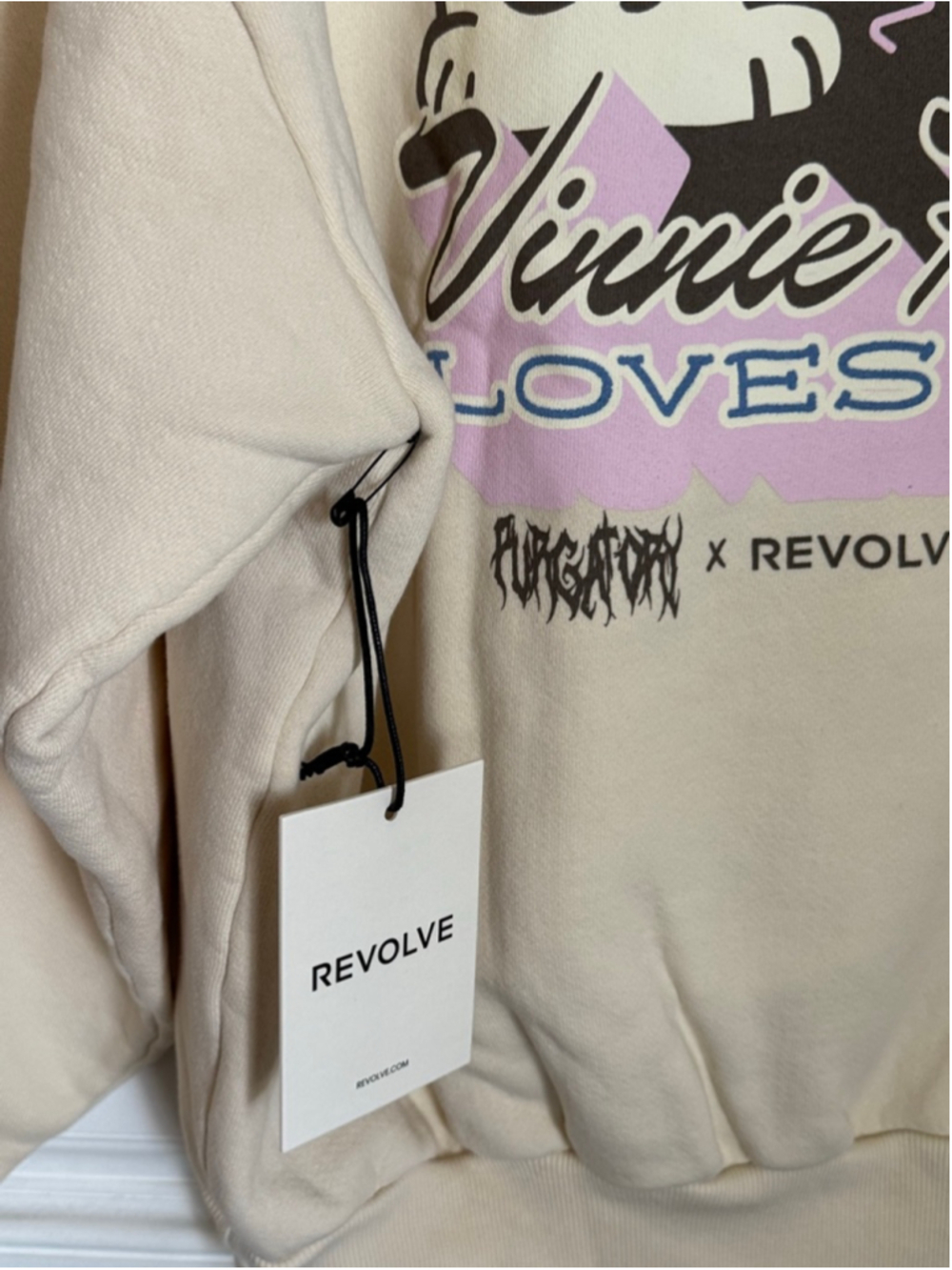 NWT REVOLVE x Kitty of Angels Vinnie Hacker Graphic Sweatshirt M - Picture 5 of 6